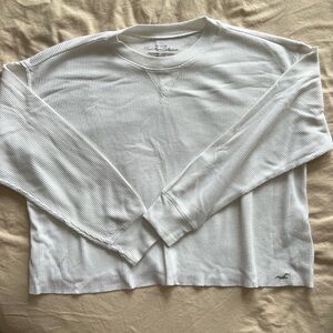 Hollister Cropped Waffle Crewneck